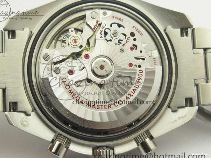 1219 WellDesigned Speedmaster Moonwatch OMF 1:1 Best Edition Black Dial SS Hand on SS Bracelet A 8043